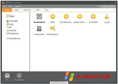 Képernyőkép DAEMON Tools Ultra Windows XP
