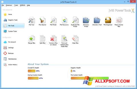 Képernyőkép jv16 PowerTools Windows XP