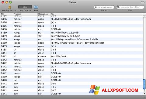 Képernyőkép FileMon Windows XP
