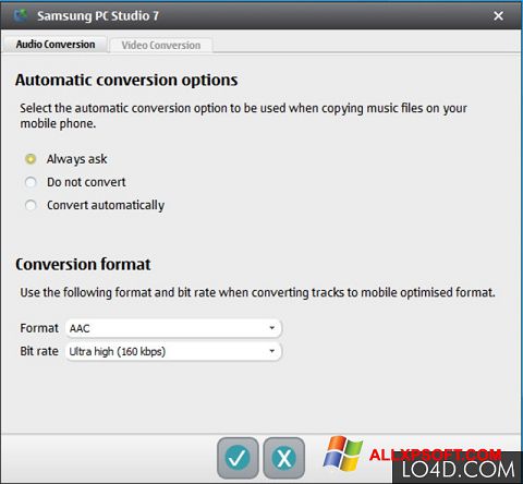 Képernyőkép Samsung PC Studio Windows XP
