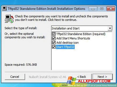Képernyőkép Tftpd32 Windows XP
