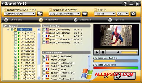 Képernyőkép CloneDVD Windows XP