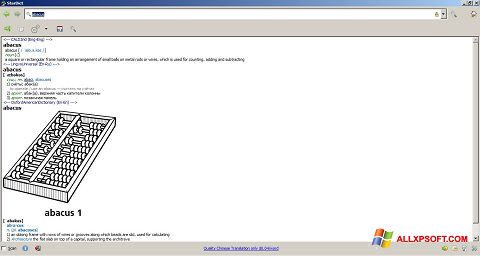 Képernyőkép StarDict Windows XP