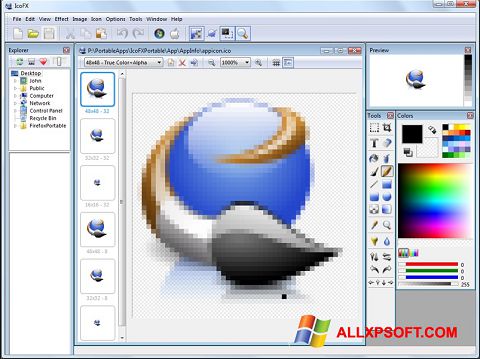 Képernyőkép IcoFX Windows XP