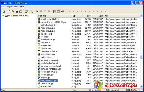 Képernyőkép Teleport Pro Windows XP