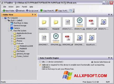 Képernyőkép iFunBox Windows XP