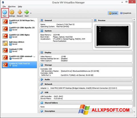 Képernyőkép VirtualBox Windows XP