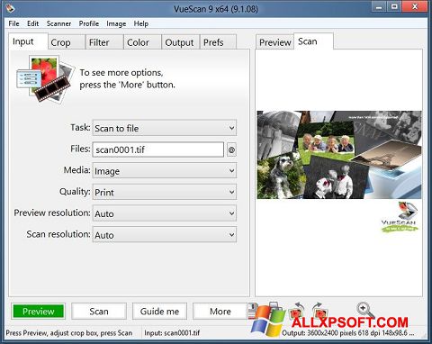 Képernyőkép VueScan Windows XP