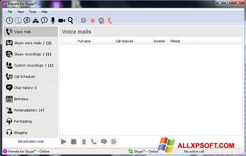 Képernyőkép Pamela for Skype Windows XP