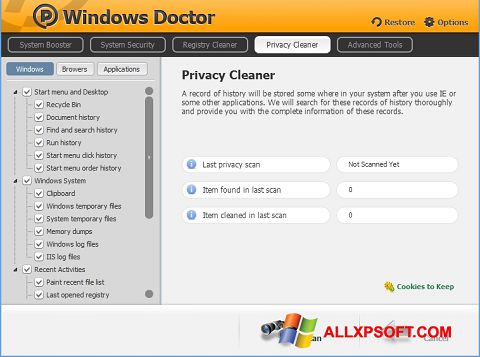 Képernyőkép Windows Doctor Windows XP