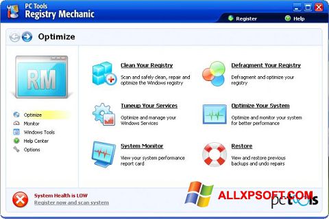 Képernyőkép Registry Mechanic Windows XP