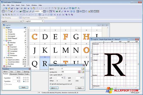 Képernyőkép Font Creator Windows XP