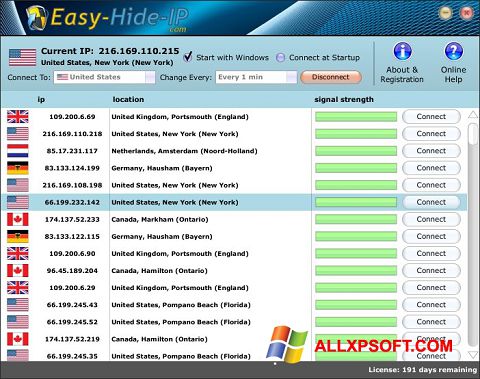 Képernyőkép Hide IP Easy Windows XP