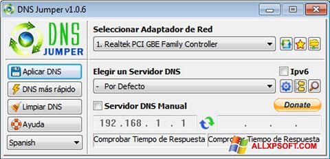 Képernyőkép DNS Jumper Windows XP