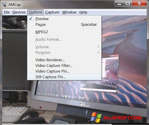 Képernyőkép AMCap Windows XP
