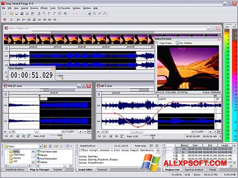 Képernyőkép Sound Forge Windows XP