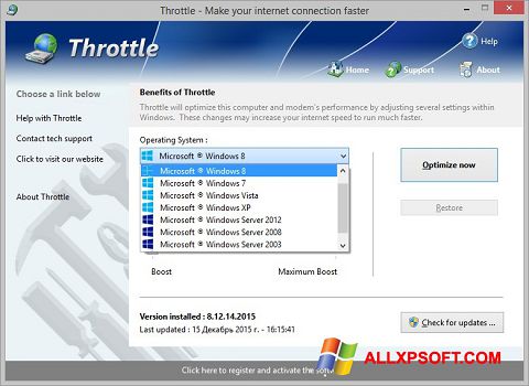 Képernyőkép Throttle Windows XP