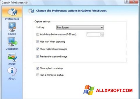 Képernyőkép Gadwin PrintScreen Windows XP