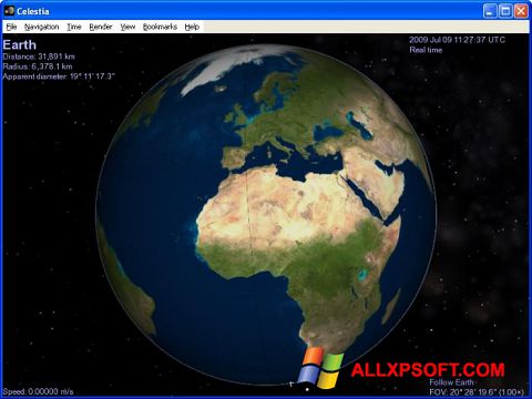 Képernyőkép Celestia Windows XP