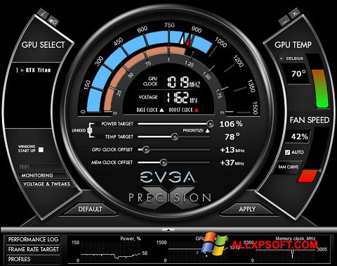 Képernyőkép EVGA Precision X Windows XP