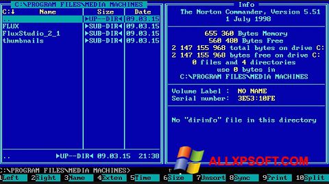 Képernyőkép Norton Commander Windows XP