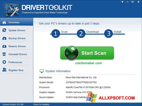 Képernyőkép Driver Toolkit Windows XP
