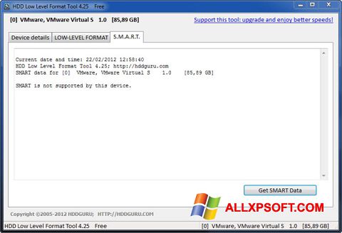 Képernyőkép HDD Low Level Format Tool Windows XP
