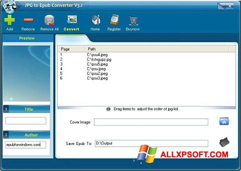 Képernyőkép Epub Reader Windows XP
