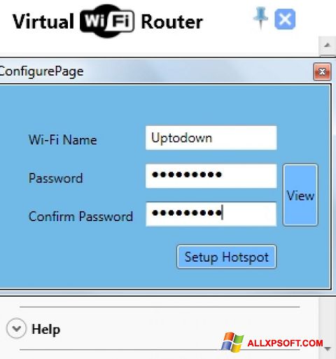 Képernyőkép Virtual WiFi Router Windows XP