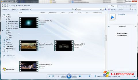 Képernyőkép Media Player Windows XP