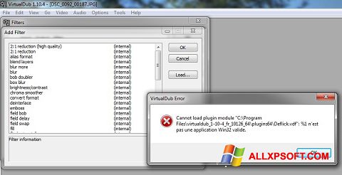 Képernyőkép VirtualDub Windows XP
