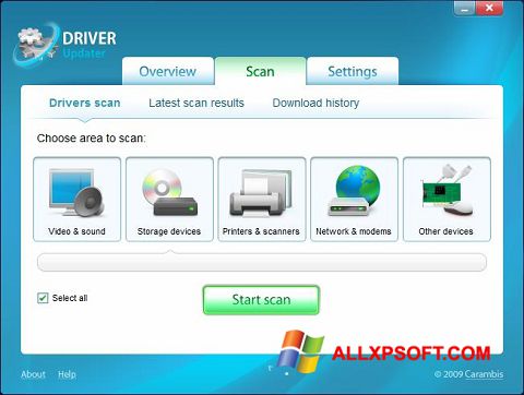 Képernyőkép Carambis Driver Updater Windows XP