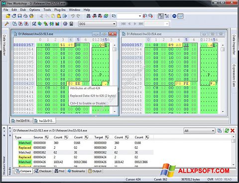 Képernyőkép Hex Workshop Windows XP