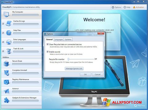 Képernyőkép CleanMyPC Windows XP