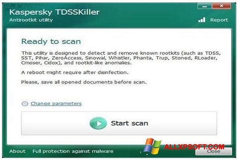 Képernyőkép Kaspersky TDSSKiller Windows XP