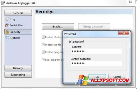 Képernyőkép Ardamax Keylogger Windows XP