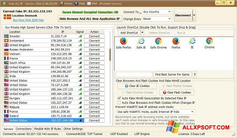 Képernyőkép Hide ALL IP Windows XP