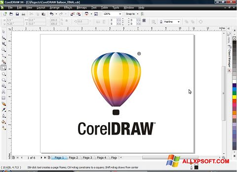 Képernyőkép CorelDRAW Windows XP