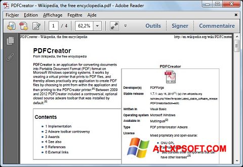 Képernyőkép PDFCreator Windows XP