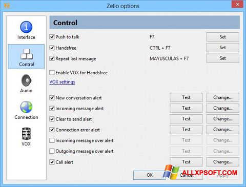 Képernyőkép Zello Windows XP
