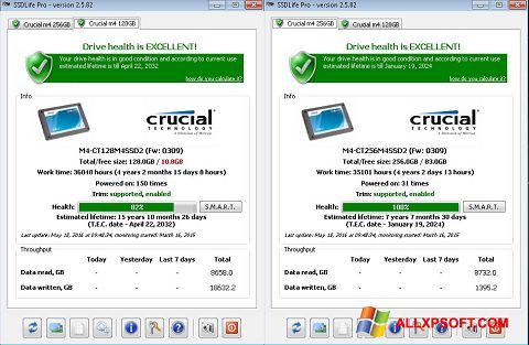 Képernyőkép SSDLife Windows XP