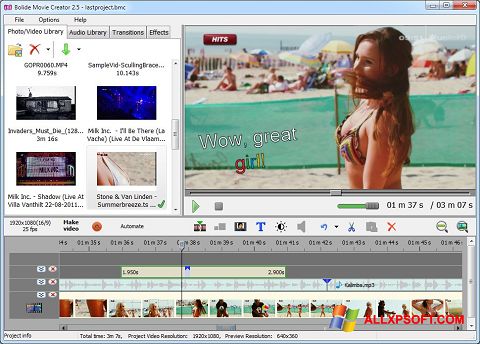 Képernyőkép Bolide Movie Creator Windows XP