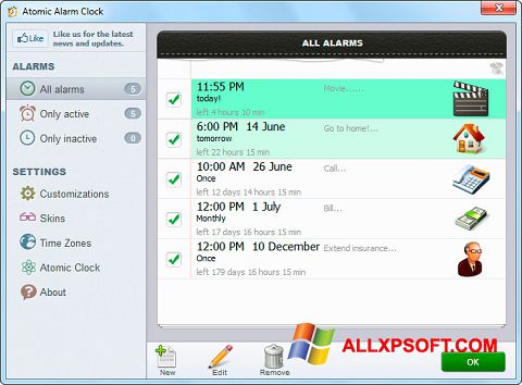 Képernyőkép Atomic Alarm Clock Windows XP