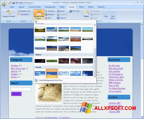 Képernyőkép Artisteer Windows XP