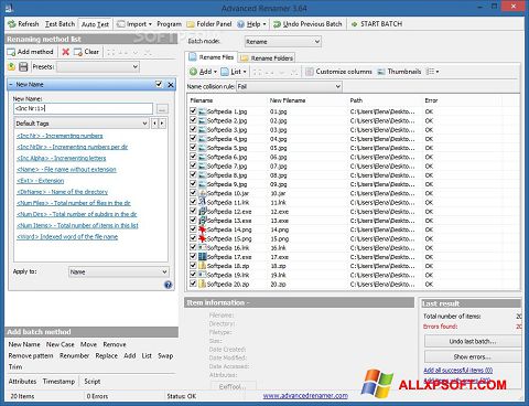Képernyőkép ReNamer Windows XP