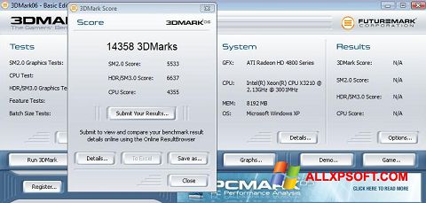 Képernyőkép 3DMark06 Windows XP