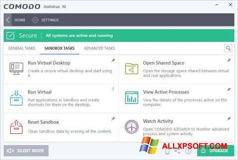 Képernyőkép Comodo Antivirus Windows XP