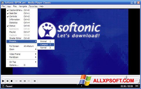 Képernyőkép Media Player Classic Windows XP