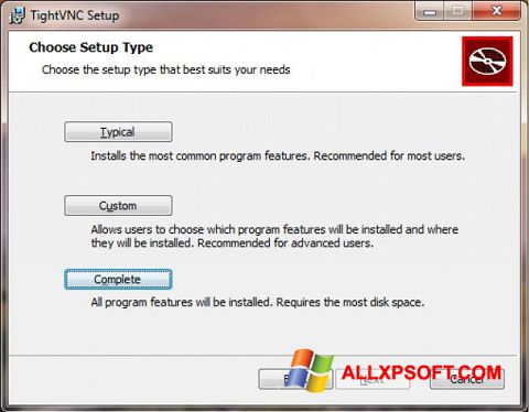 Képernyőkép TightVNC Windows XP