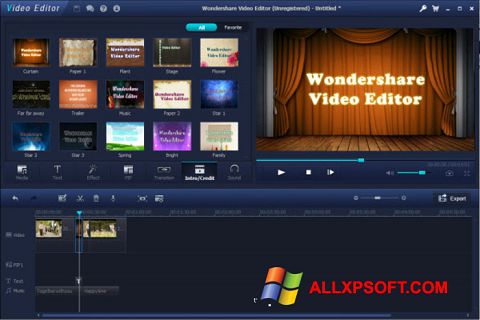 Képernyőkép Wondershare Video Editor Windows XP